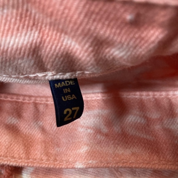 Y2K Ramy Brook Denim Pink Tie Dye Cut Out Shorts - Picture 4 of 7